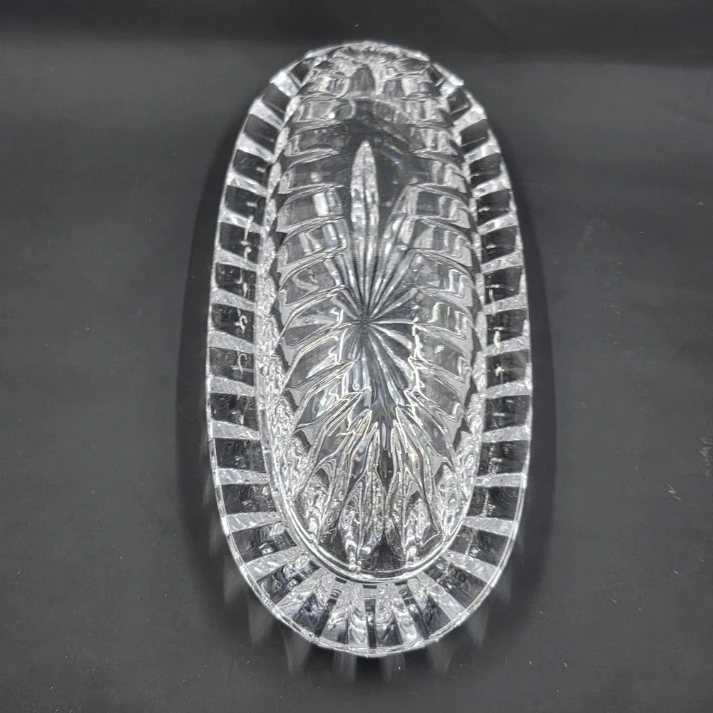 Vintage Mikasa Park Lane  Quarter Pound Lead Crystal Butter Dish with Cover VTG